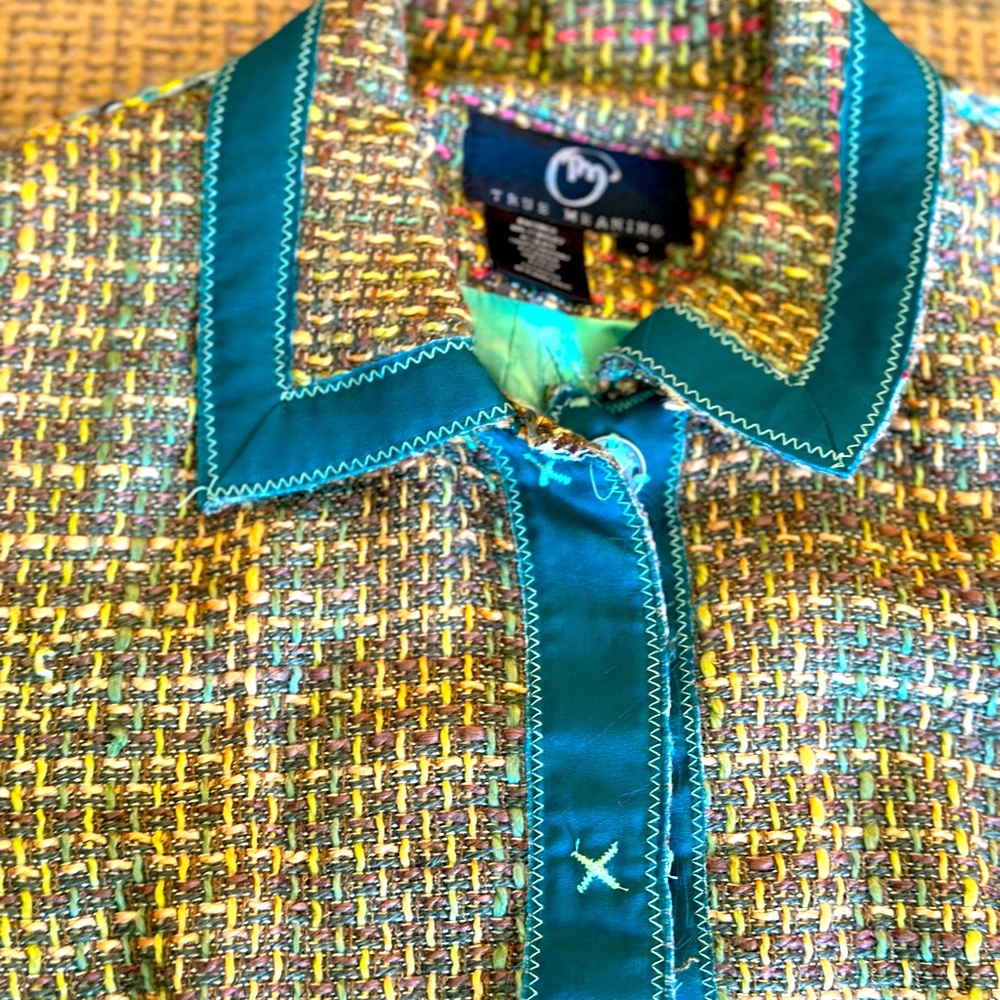 Trendy patchwork blazer/jacket - Picture 3 of 4